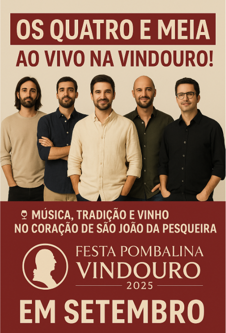 Os Quatro e Meia confirmed at the Pombaline Festival – Vindouro 2025
